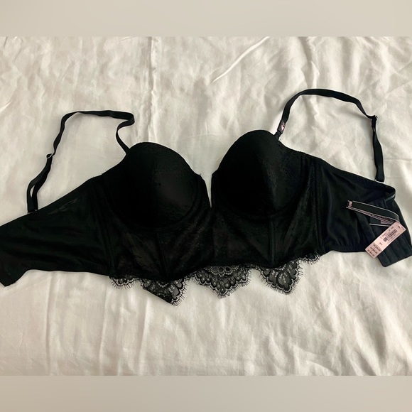 Victorias secret lace bustier corset bra lightly lined - Picture 2 of 3